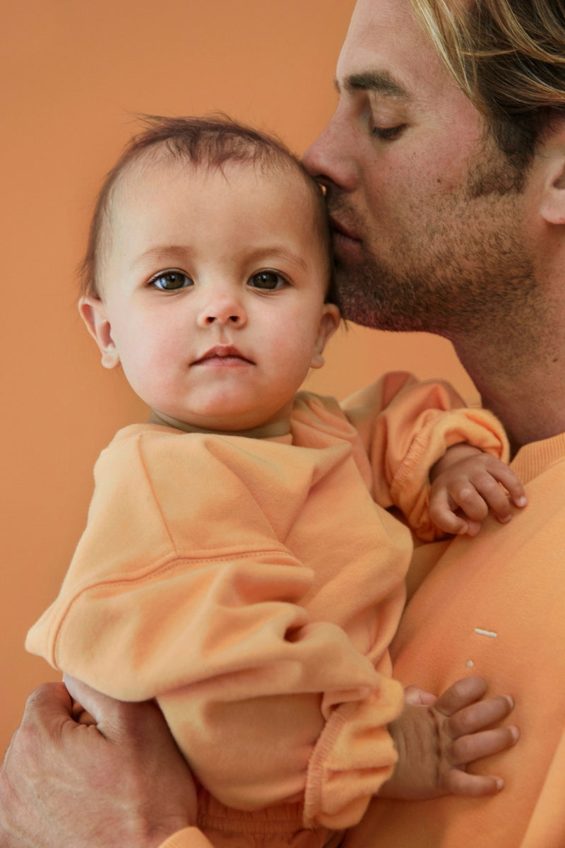 Baby Dropped Shoulder Sweater | Melon