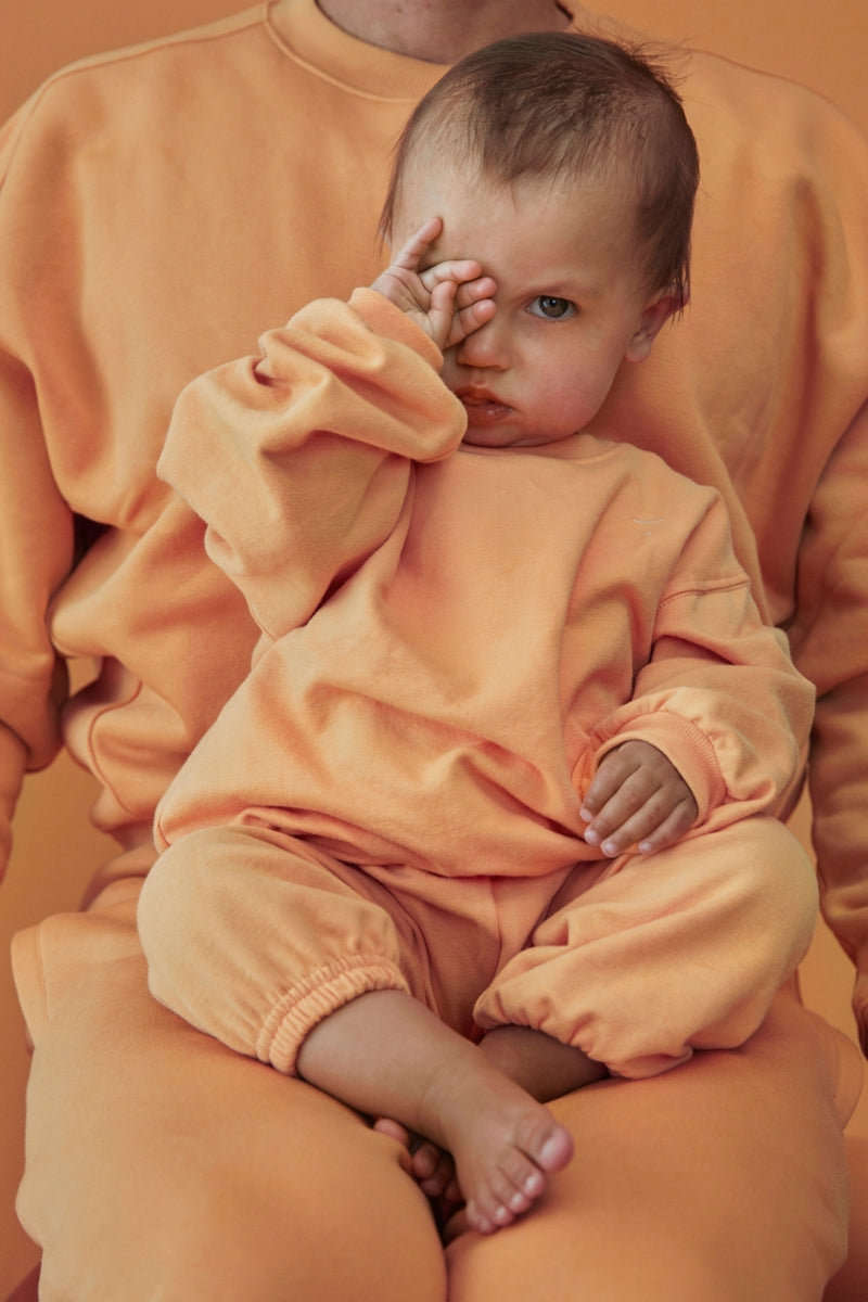 Baby Dropped Shoulder Sweater | Melon