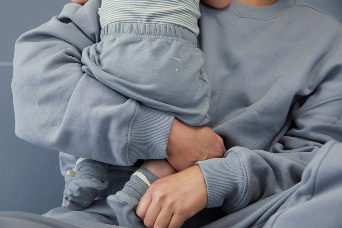 Baby Ribbed Booties | Stone Gray