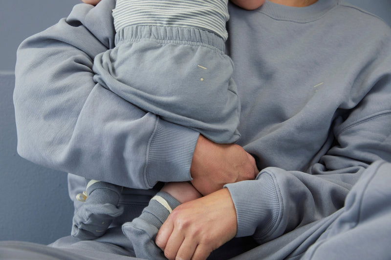 Baby Ribbed Booties | Stone Gray