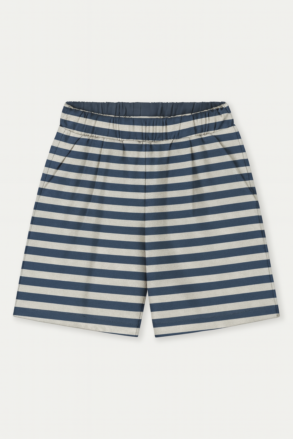 Jersey Bermuda Shorts | Blue Grey - Off White