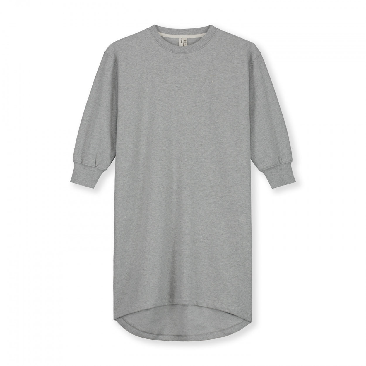 Oversized Circle-cut Dress | Grey Melange