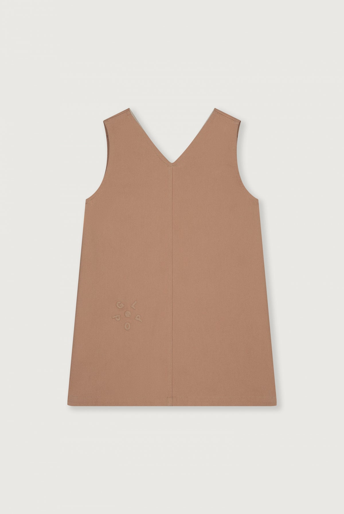 POP Twill Sleeveless Dress | Biscuit