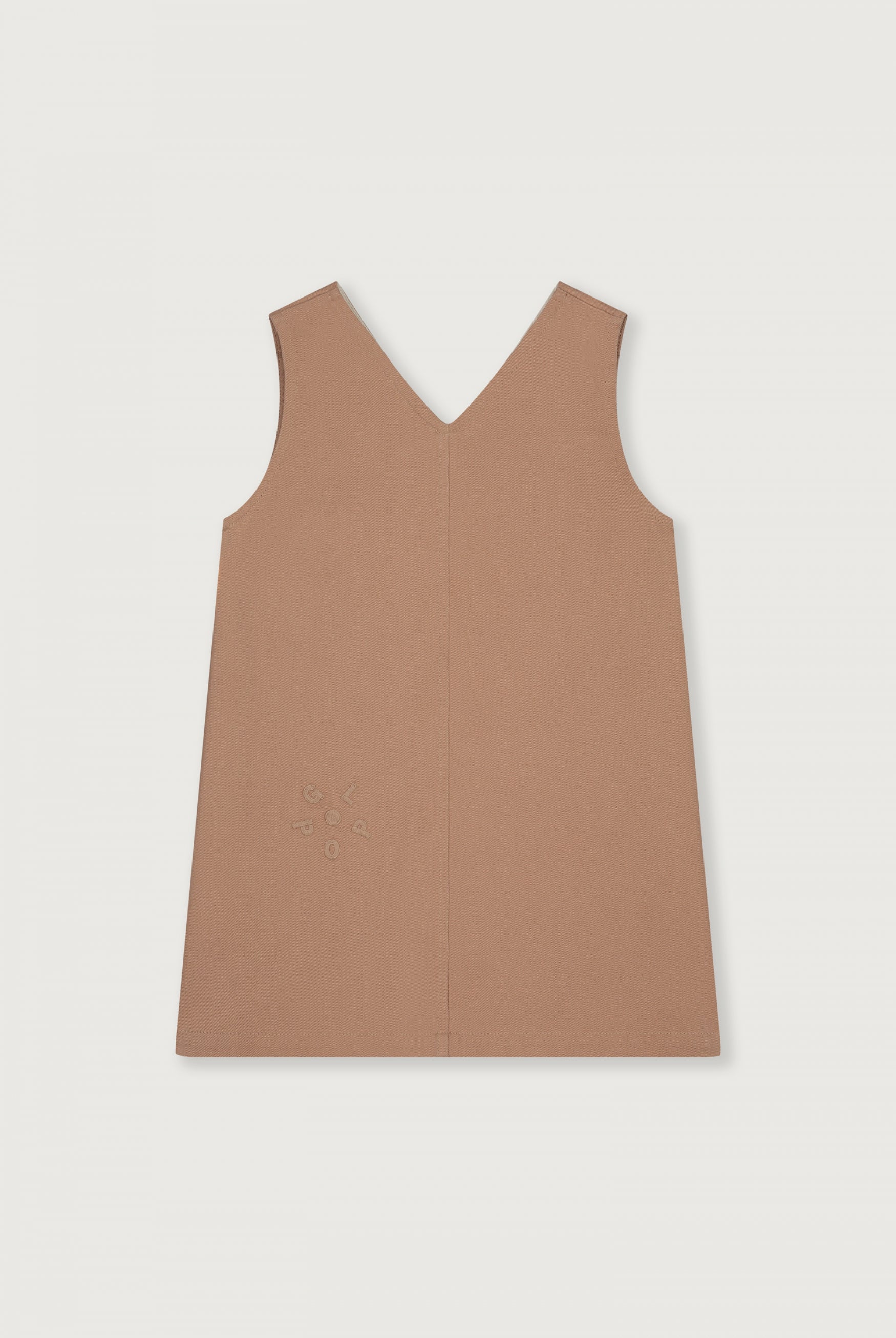 POP Twill Sleeveless Dress | Biscuit