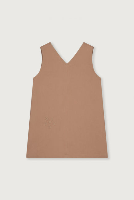 POP Twill Sleeveless Dress | Biscuit