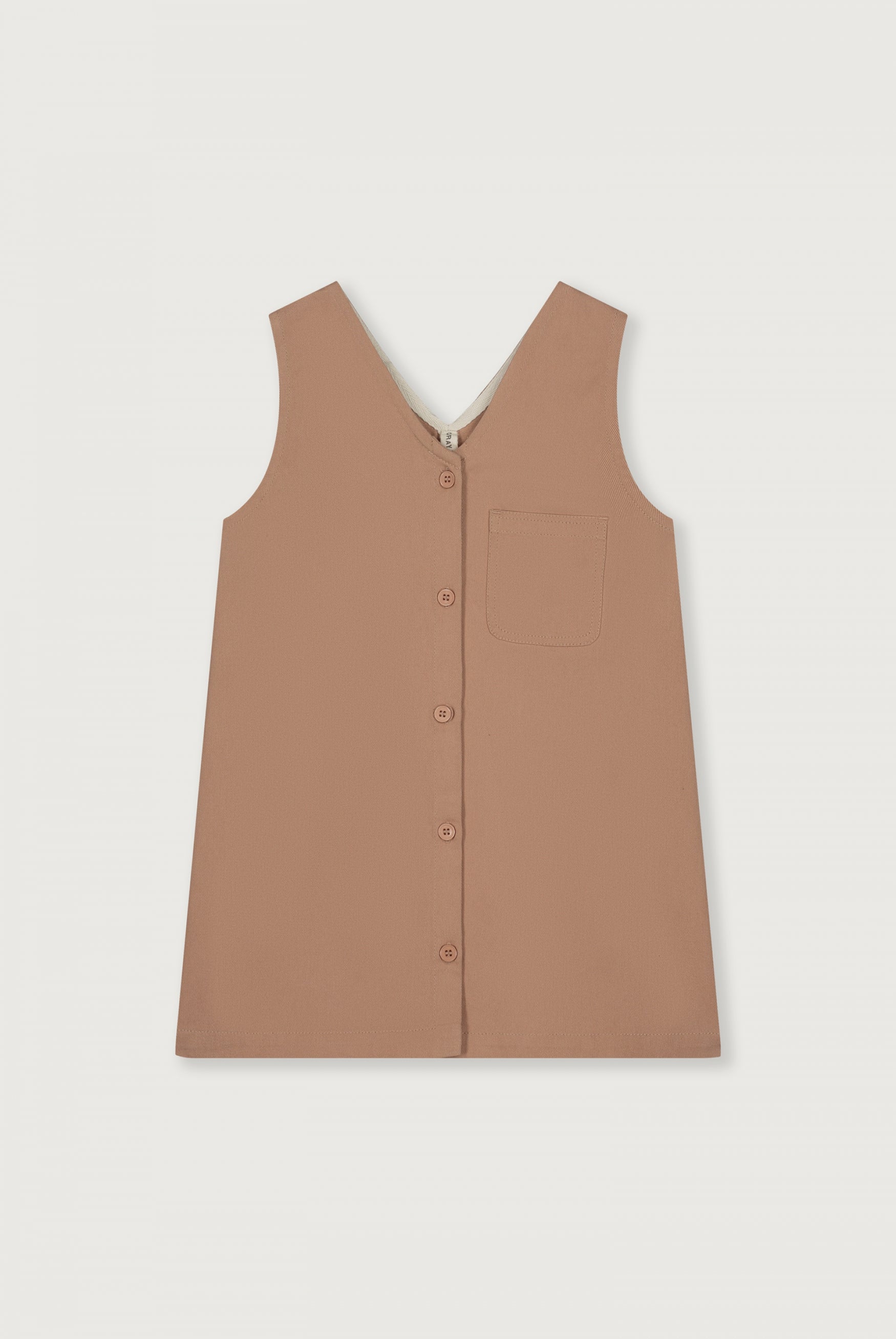 POP Twill Sleeveless Dress | Biscuit