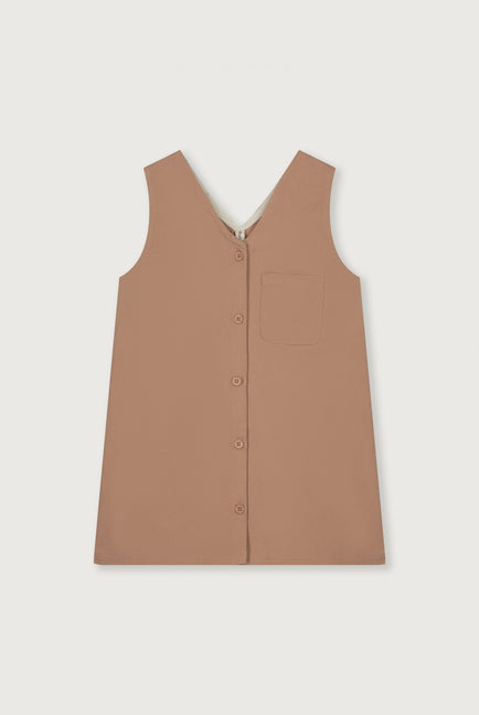 POP Twill Sleeveless Dress | Biscuit