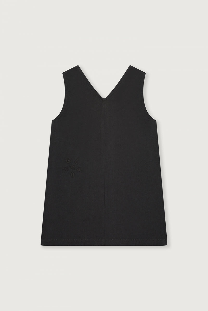 POP Twill Sleeveless Dress | Nearly Black