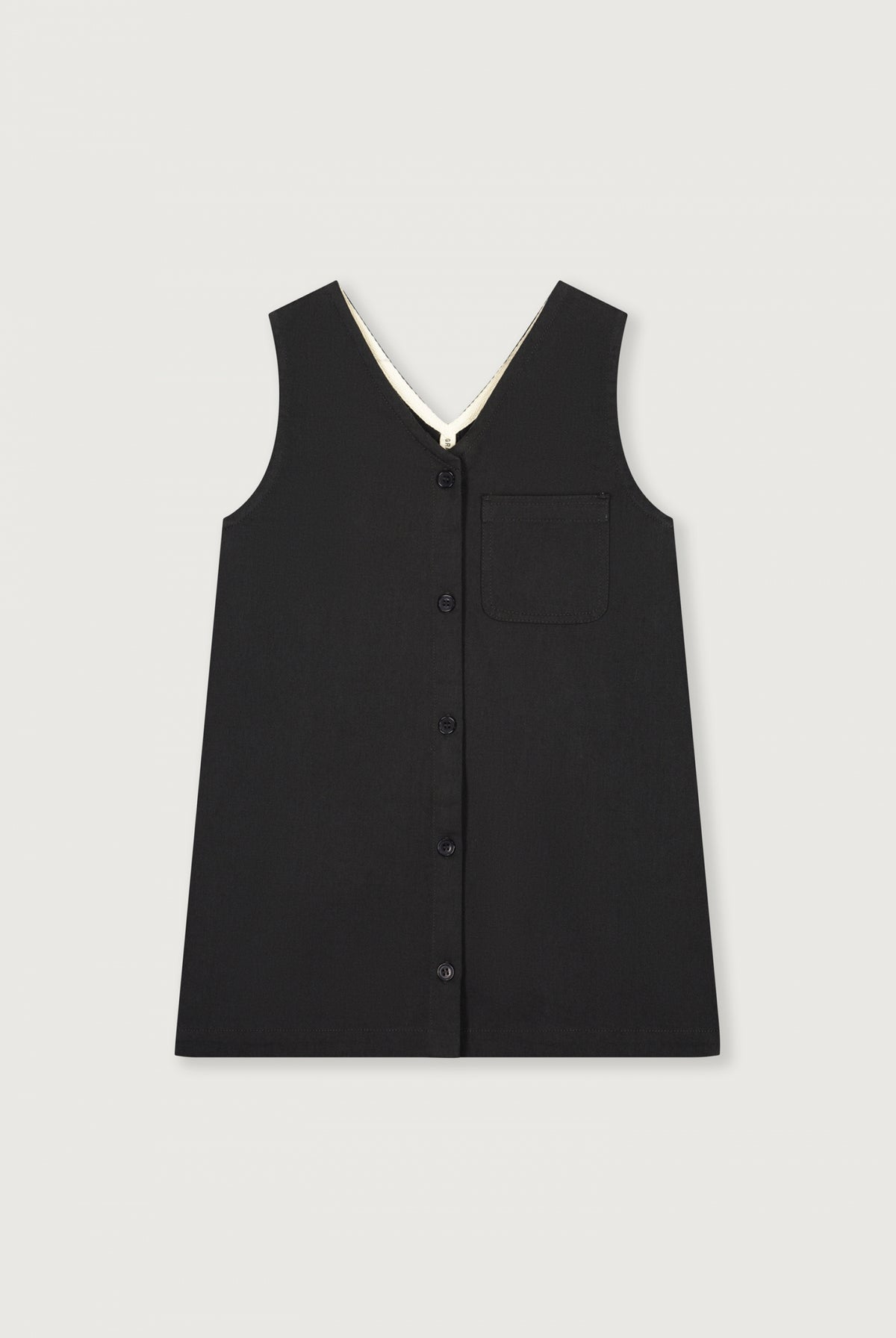 POP Twill Sleeveless Dress | Nearly Black