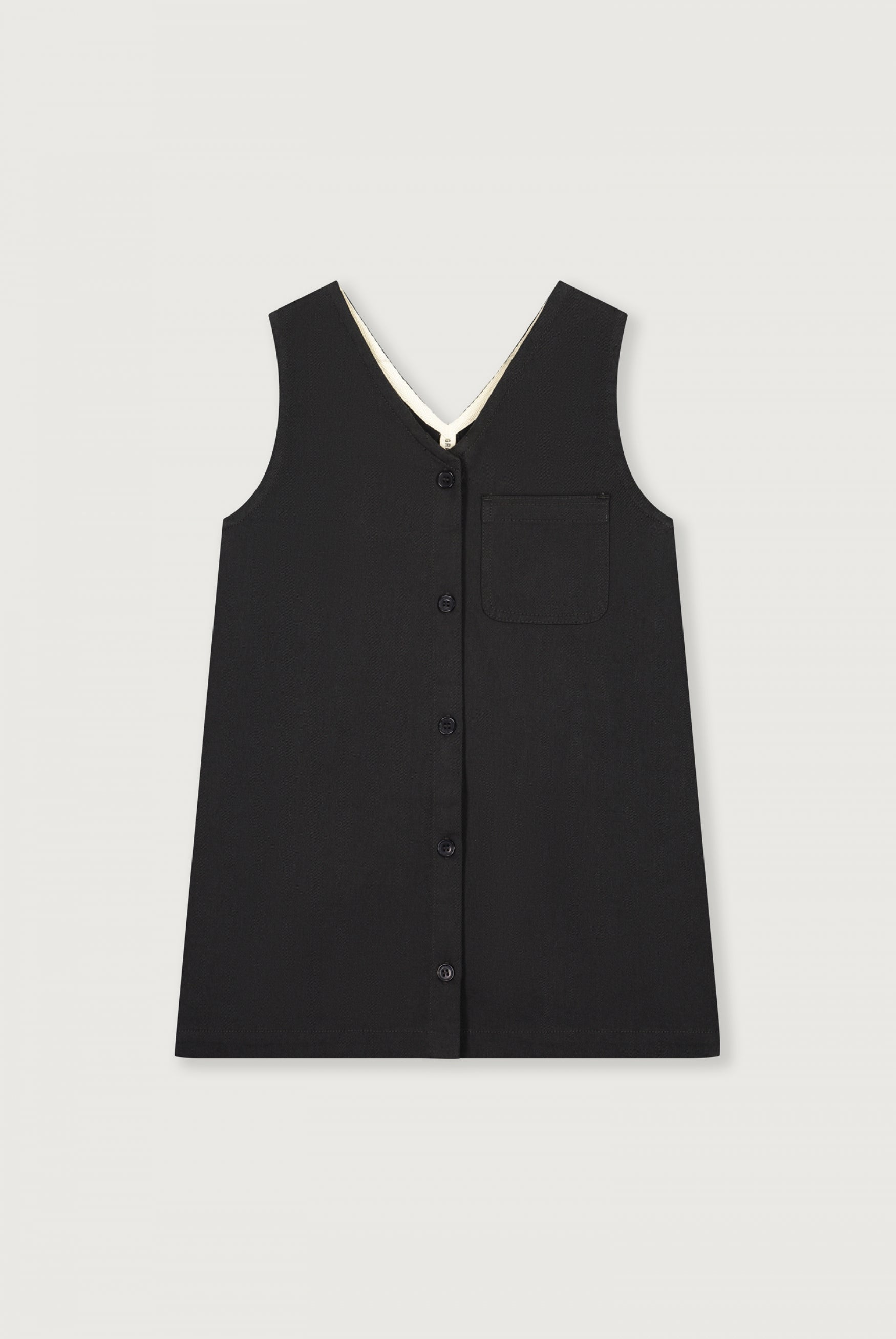 POP Twill Sleeveless Dress | Nearly Black