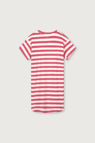 POP Terry Oversized Tee Dress GOTS | Cherry - Cream