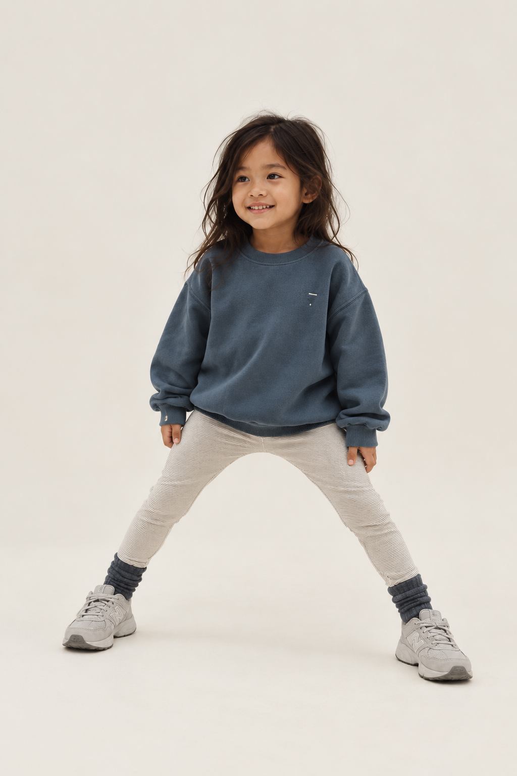 Dropped Shoulder Sweater | Blue Gray