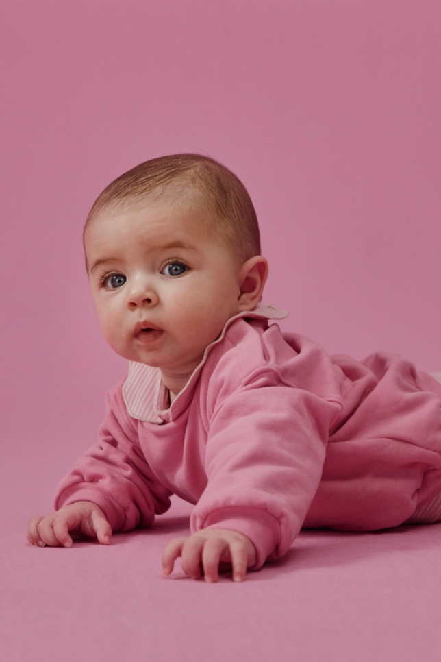 Baby Dropped Shoulder Sweater | Bubblegum