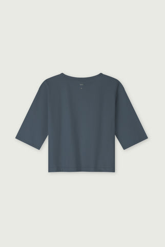 Dropped Shoulder T-shirt | Blue Gray