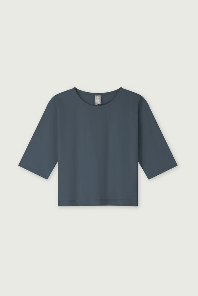 Dropped Shoulder T-shirt | Blue Gray