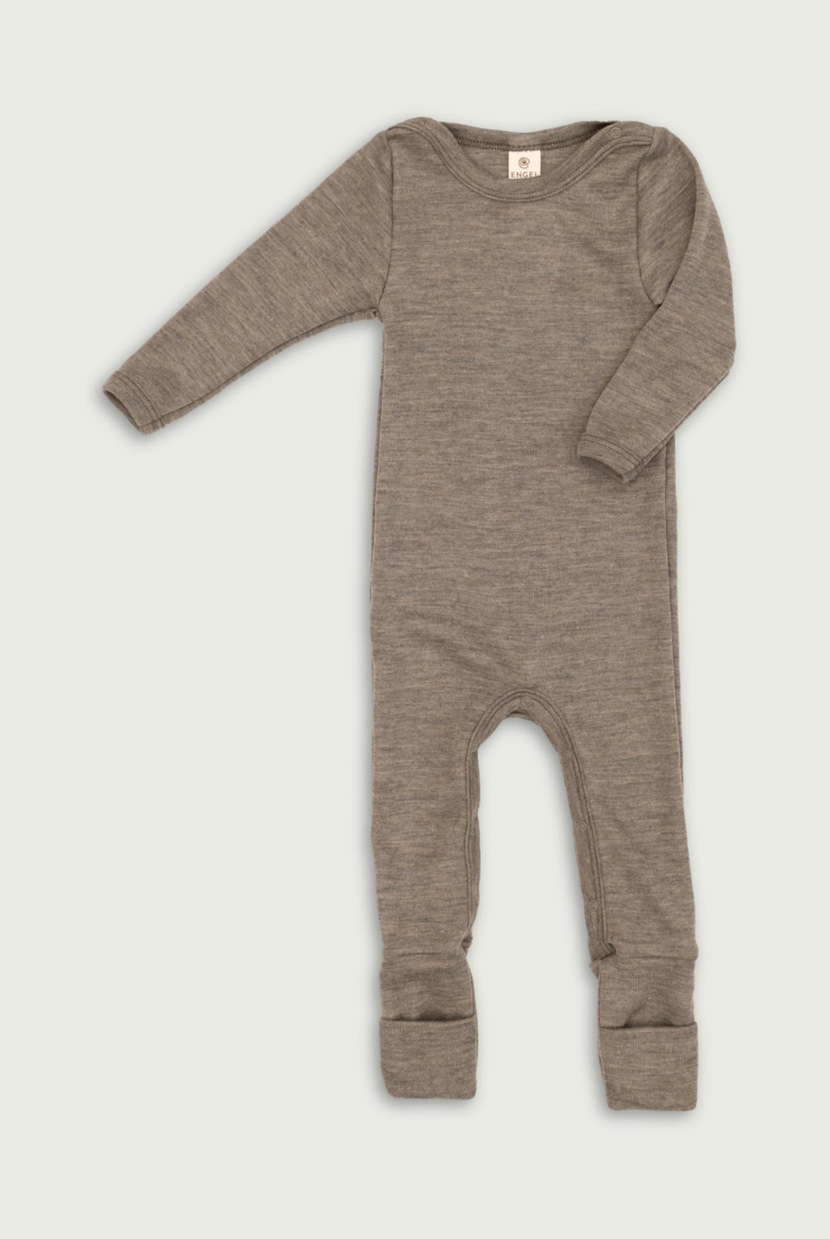 Engel Natur Baby Sleep Overall with Cuffs | Walnut