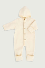 Engel Natur Baby Hooded Overall | Natural