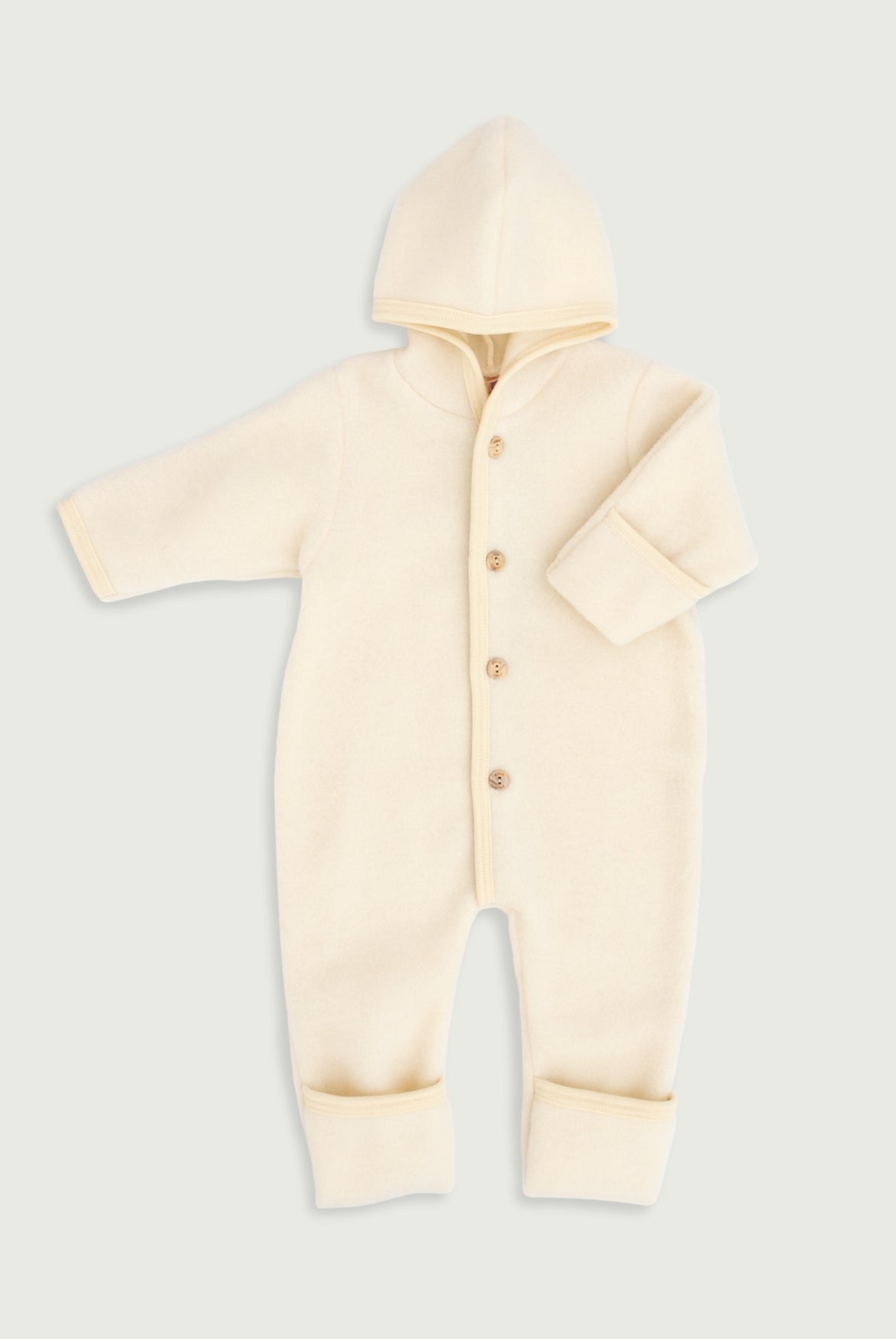 Engel Natur Baby Hooded Overall | Natural