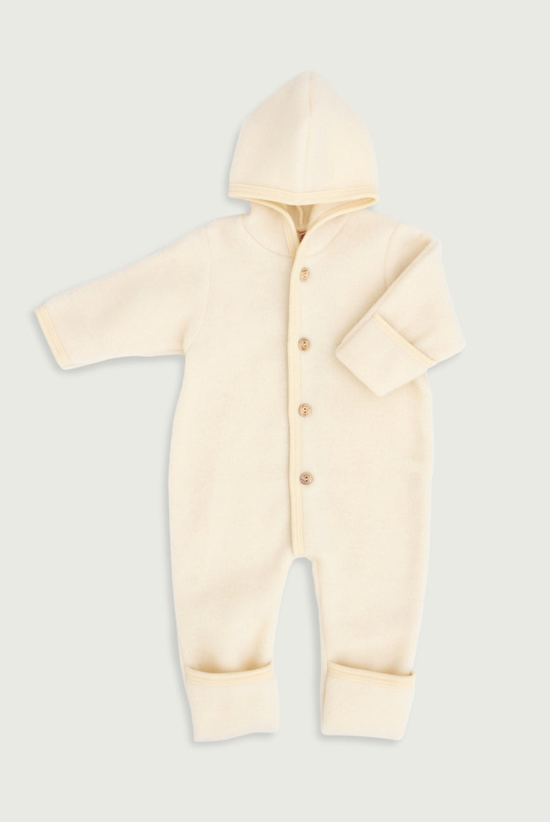 Engel Natur Baby Hooded Overall | Natural
