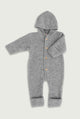 Engel Natur Baby Hooded Overall | Light Grey Melange