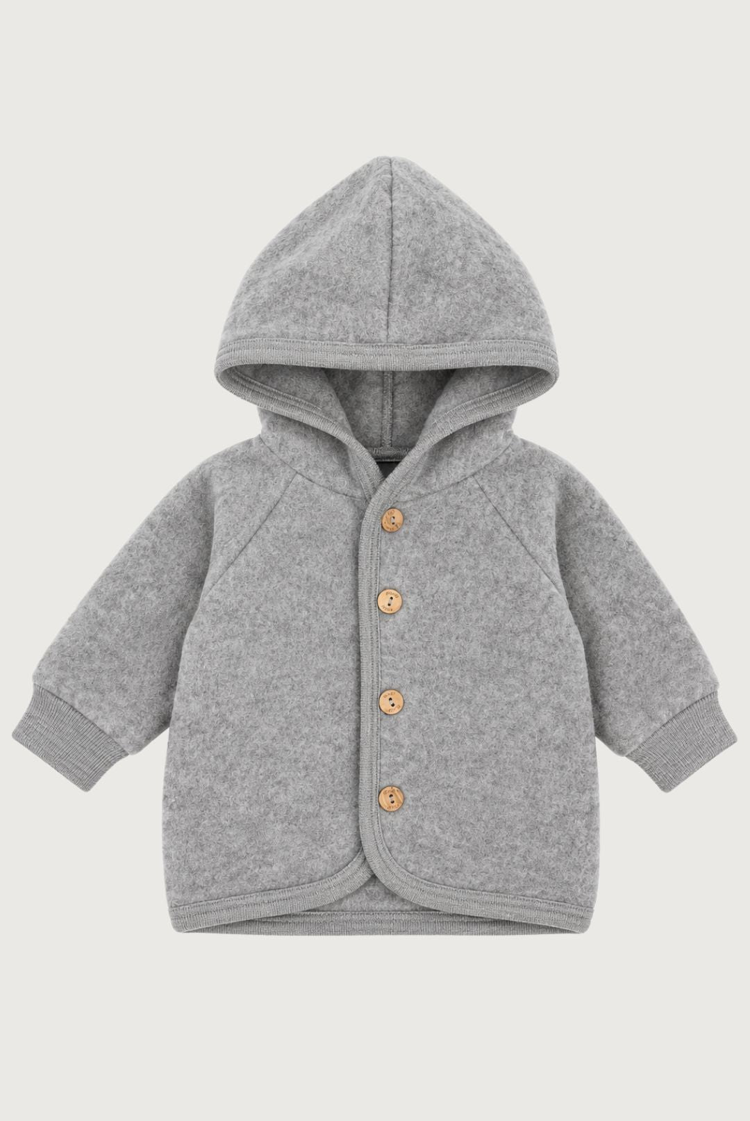 Engel Natur Wollfleece Jacke Baby | Gray Melange