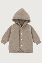 Engel Natur Baby Hooded Jacket | Sand Melange