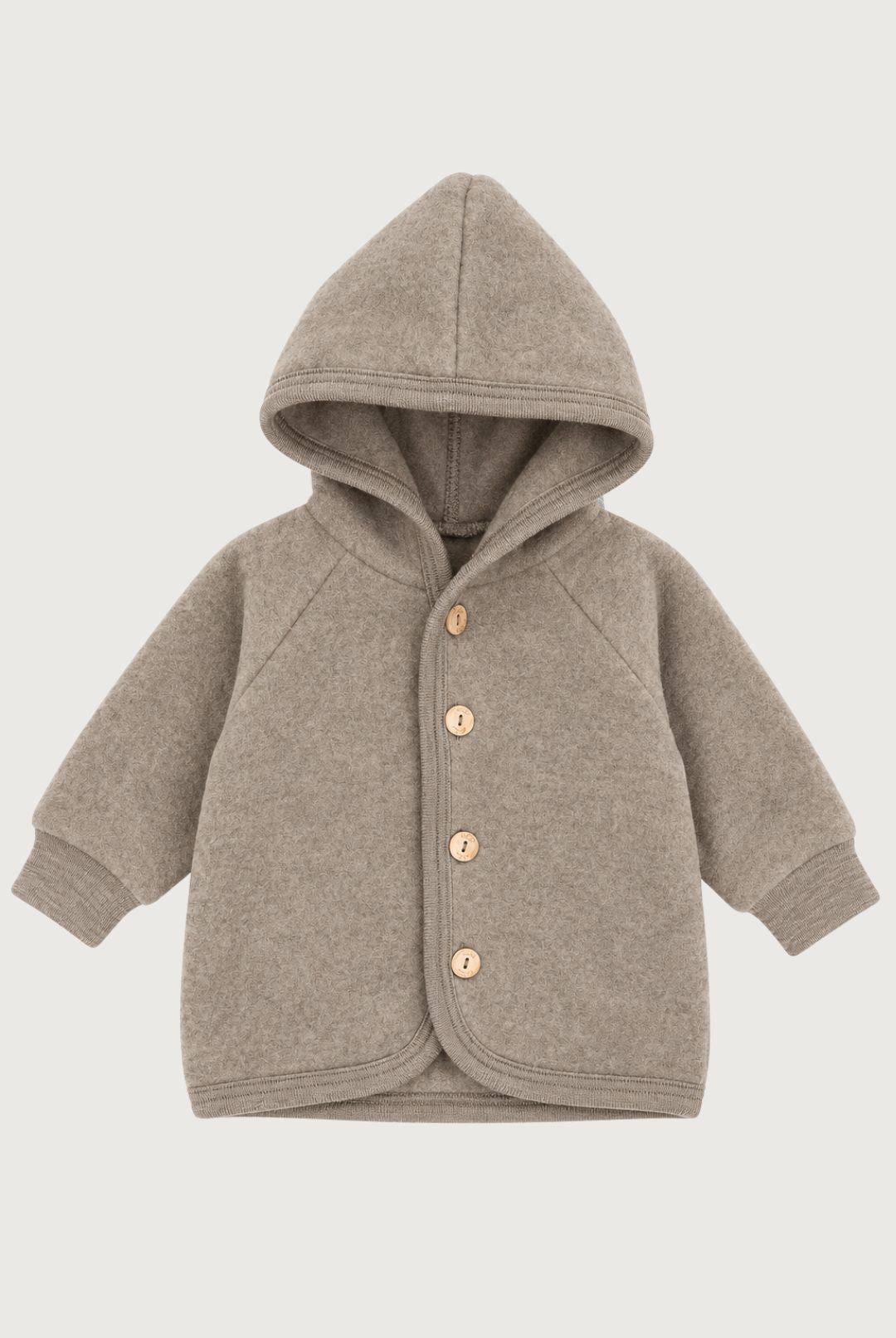 Engel Natur Baby Hooded Jacket | Sand Melange