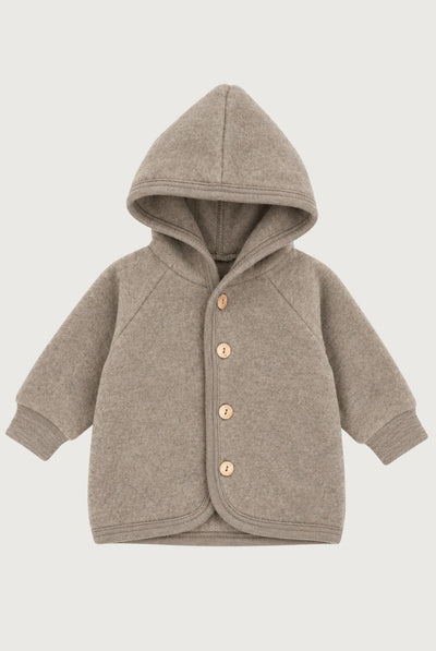Engel Natur Baby Hooded Jacket | Sand Melange