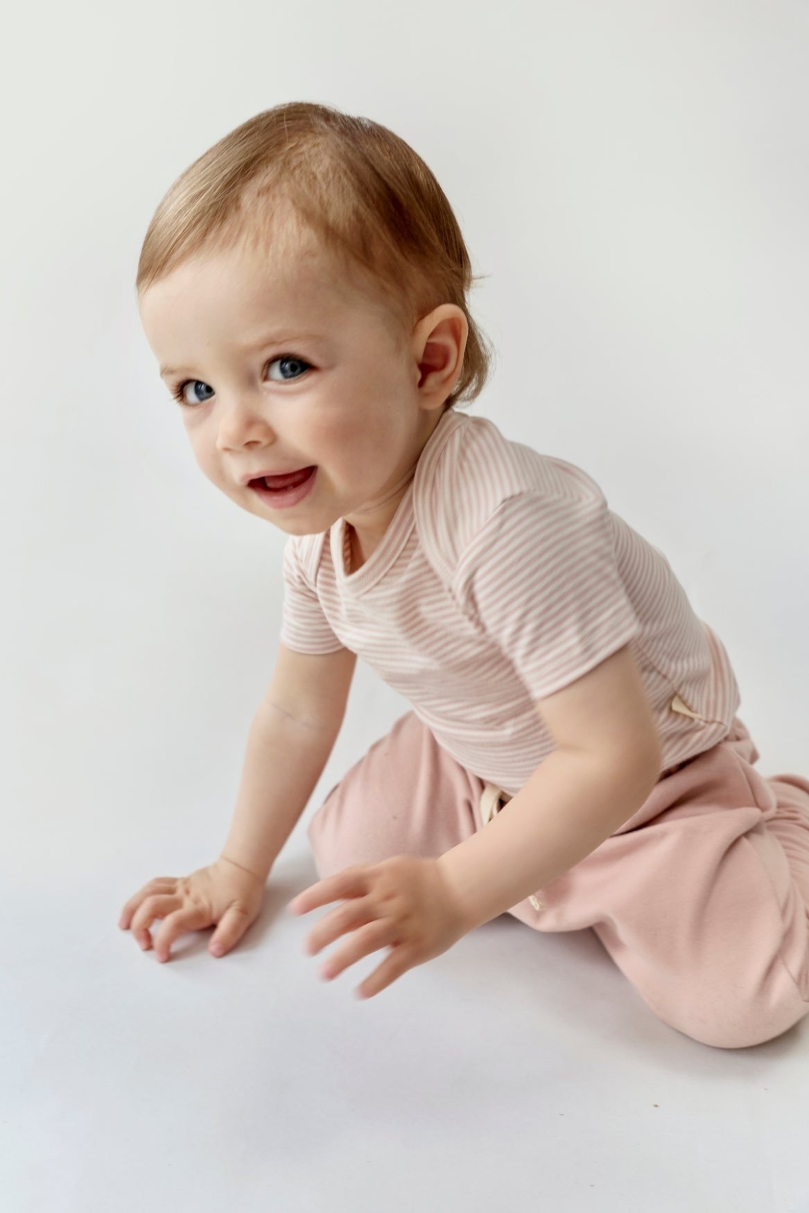 Baby Onesie | Faded Pink - Cream