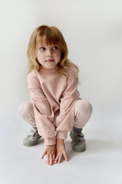 Dropped Shoulder Sweater | Faded Pink