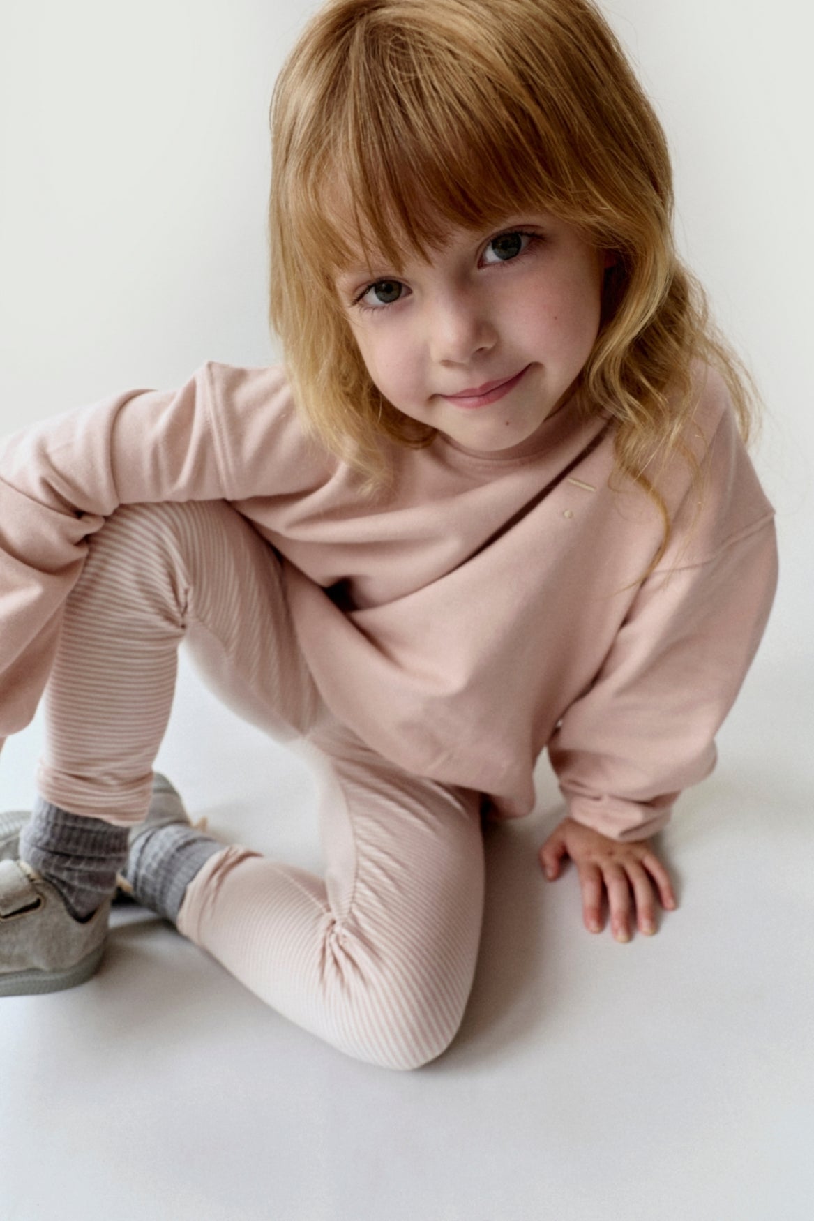 Leggings | Faded Pink - Cream