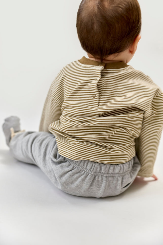 Baby L/S Pocket Tee | Woody - Cream