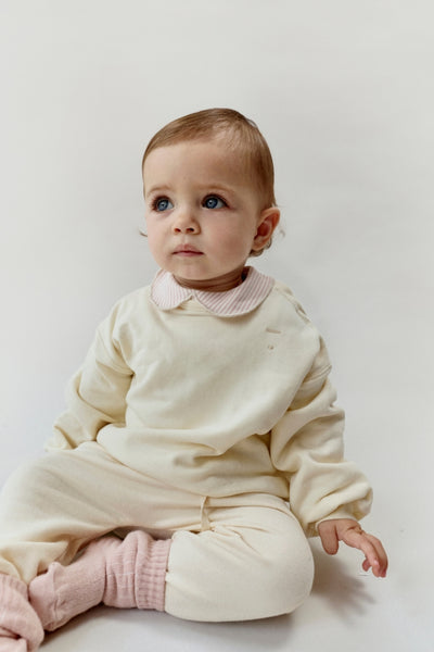 Baby Dropped-Shoulder-Pulli | Cream