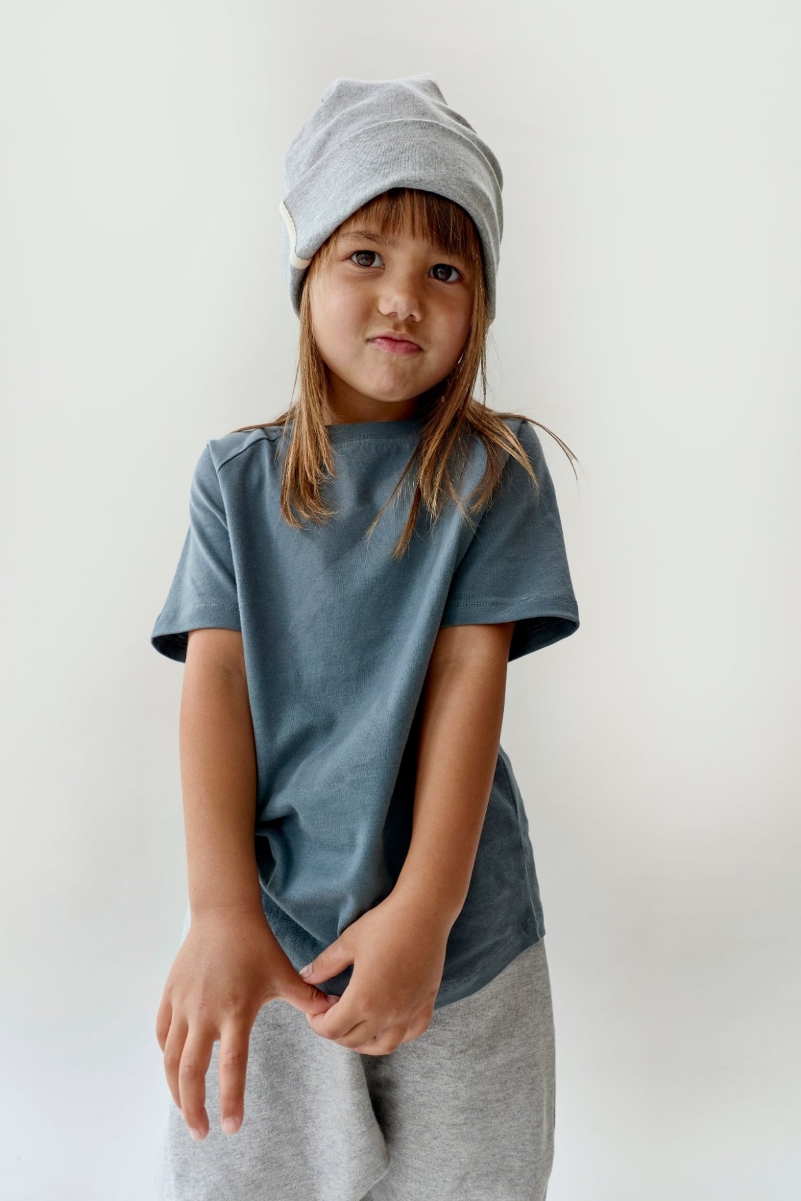 Crewneck Tee | Blue Gray