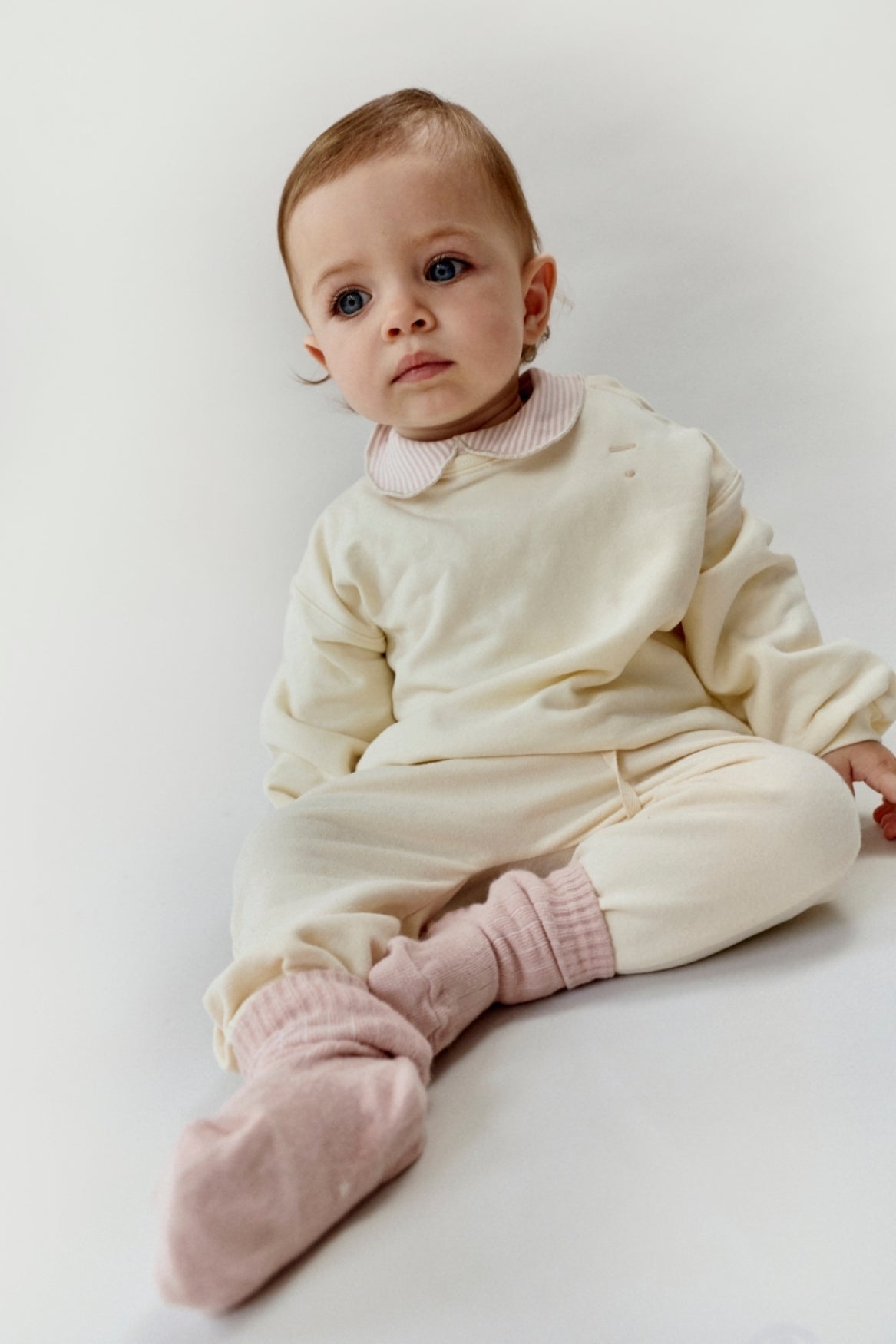 Baby Dropped-Shoulder-Pulli | Cream