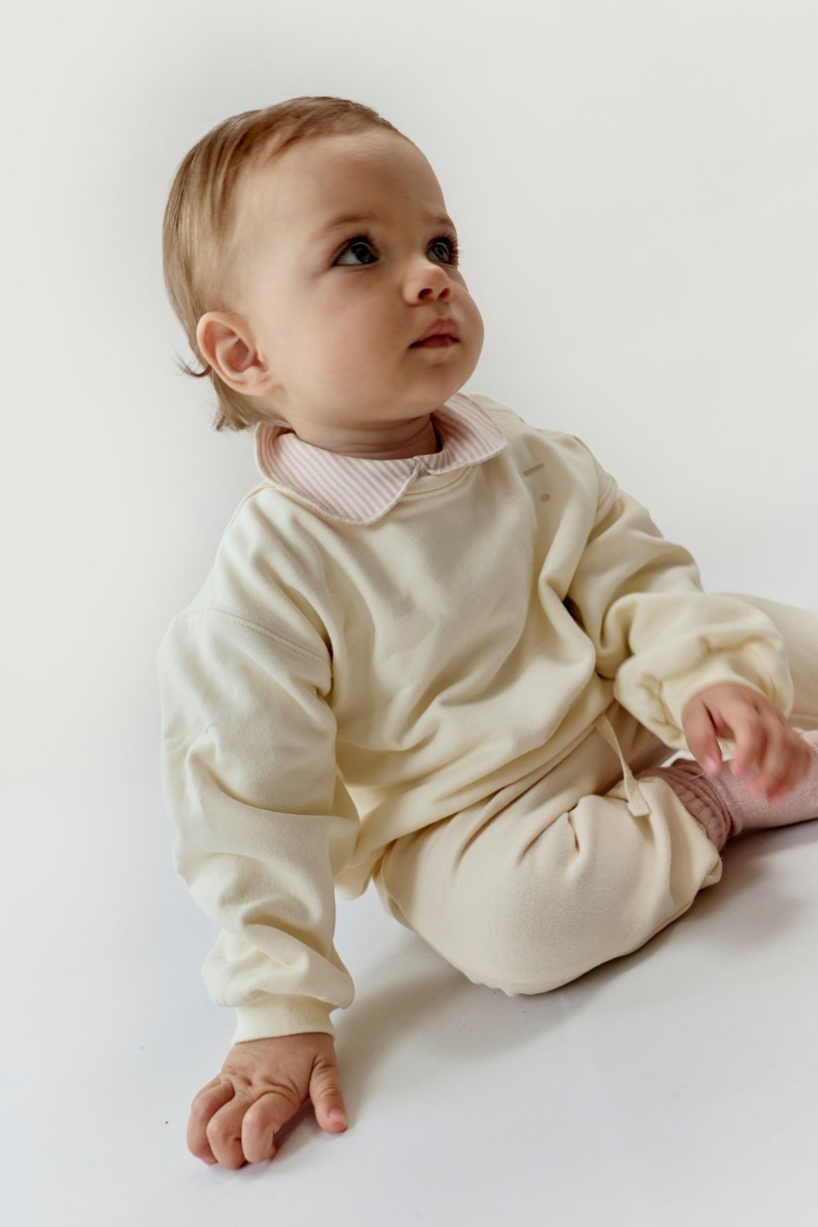 Baby Dropped-Shoulder-Pulli | Cream