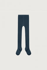 Ribbed Tights | Blue Gray