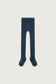 Gerippte Strumpfhose | Blue Grey