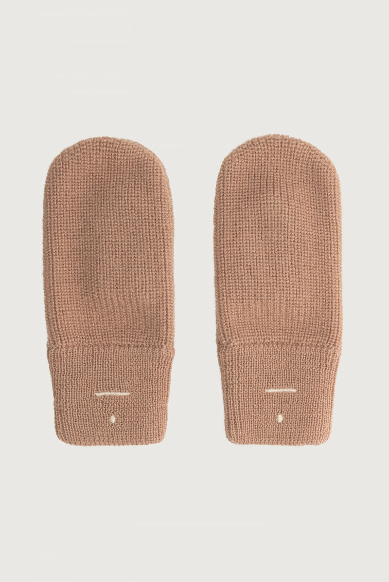 Knitted Mittens Biscuit