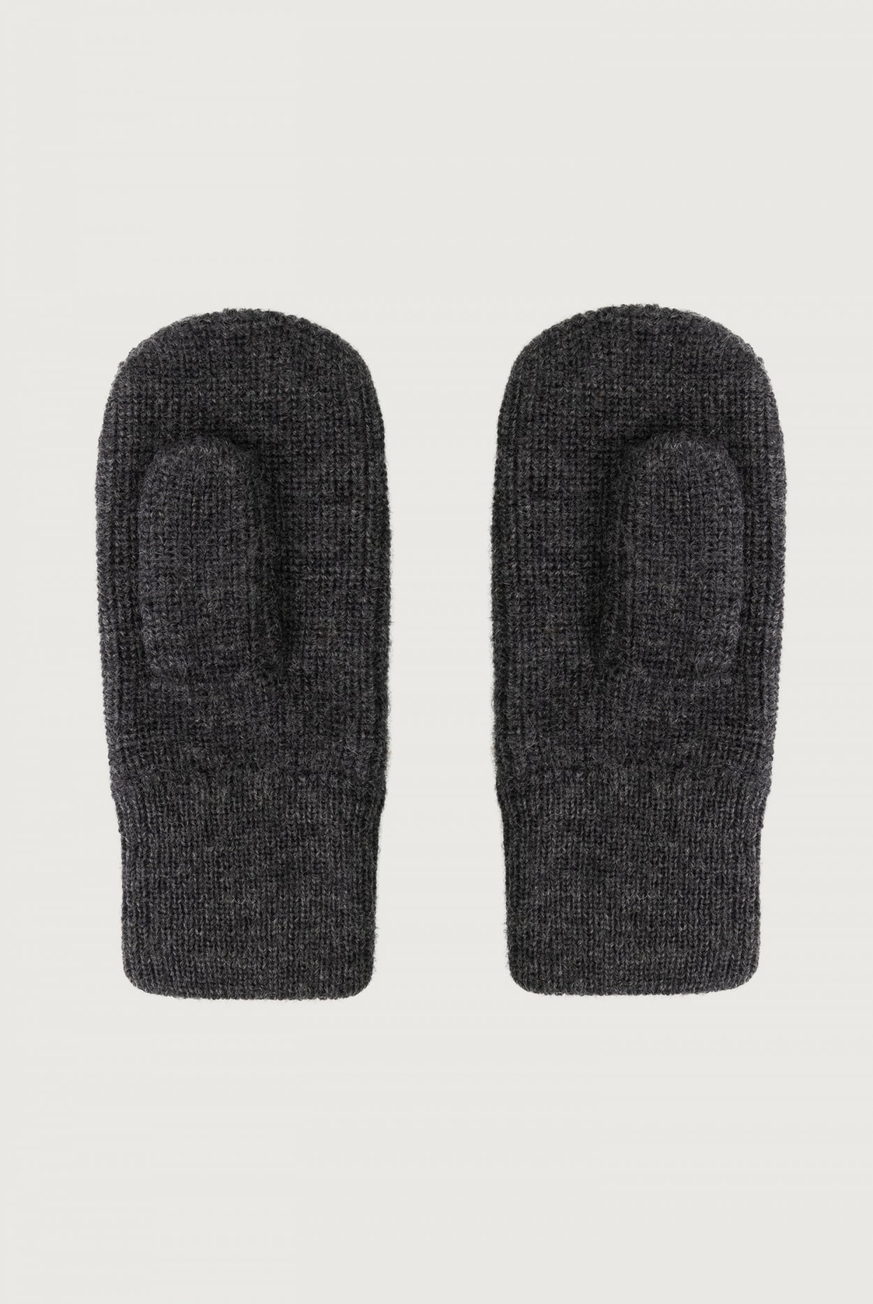 Knitted Mittens Nearly Black