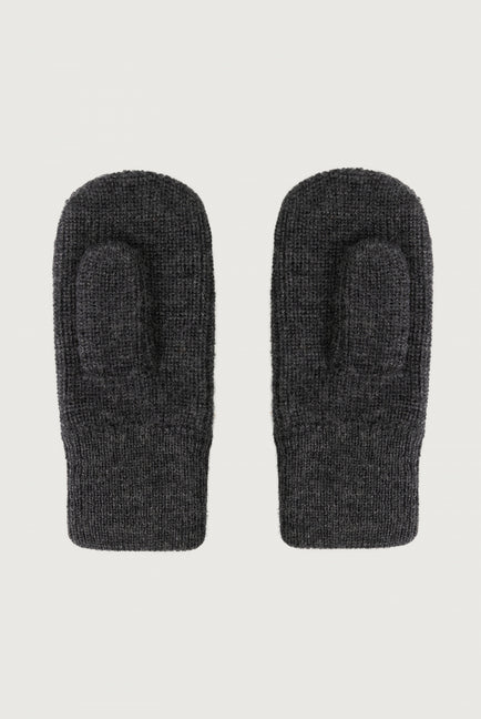 Knitted Mittens | Nearly Black Melange