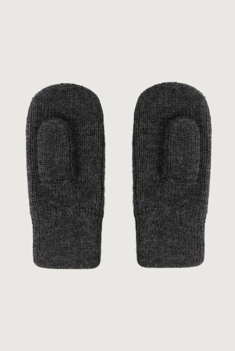 Knitted Mittens Nearly Black