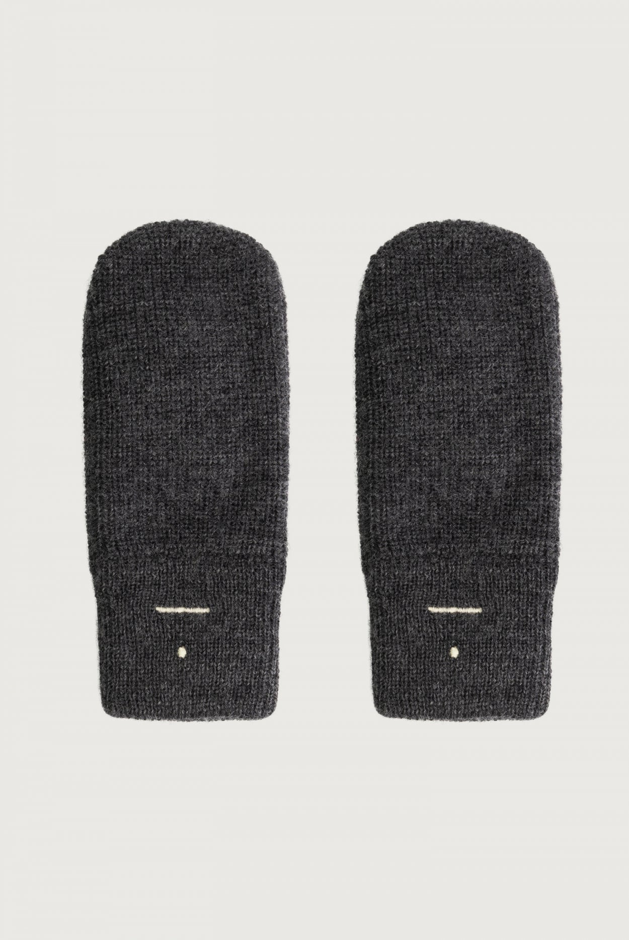Knitted Mittens Nearly Black