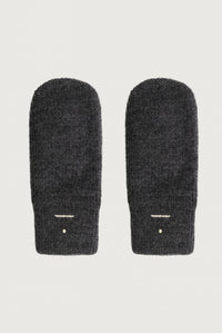 Knitted Mittens Nearly Black