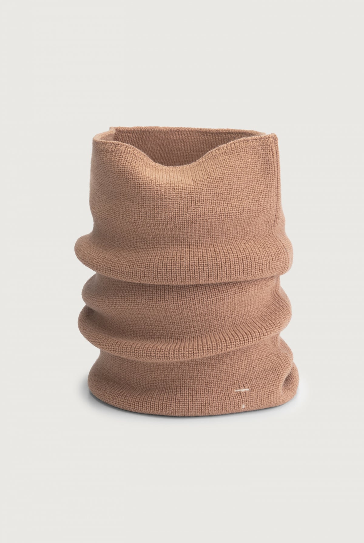 Knitted Endless Scarf | Biscuit