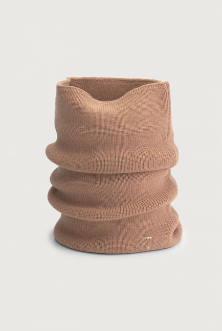 Knitted Endless Scarf | Biscuit