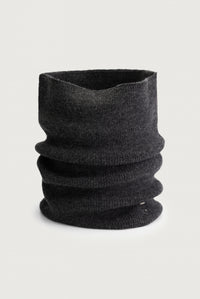 Knitted Endless Scarf | Black Melange