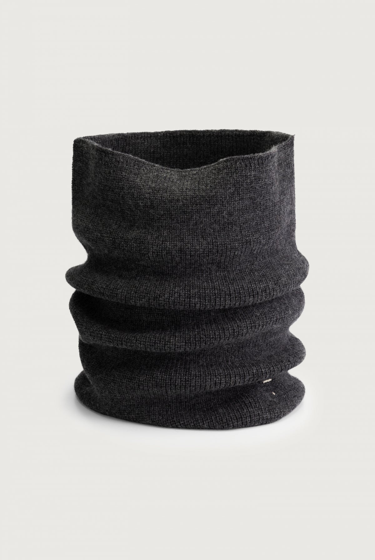 Knitted Endless Scarf | Black Melange