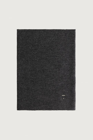 Knitted Endless Scarf | Nearly Black Melange