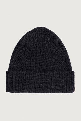 Knitted Beanie | Black Melange